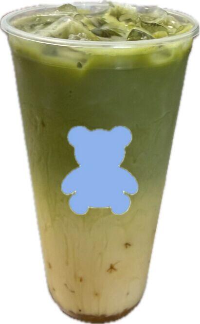 Osmanthus matcha iced milk